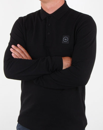 Marshall Artist Long Sleeve Siren Polo Shirt Black