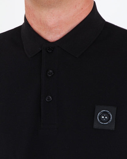 Marshall Artist Long Sleeve Siren Polo Shirt Black