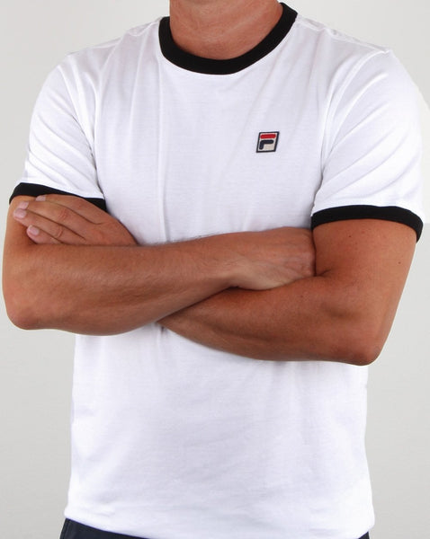 Fila Vintage Ringer T Shirt White/black