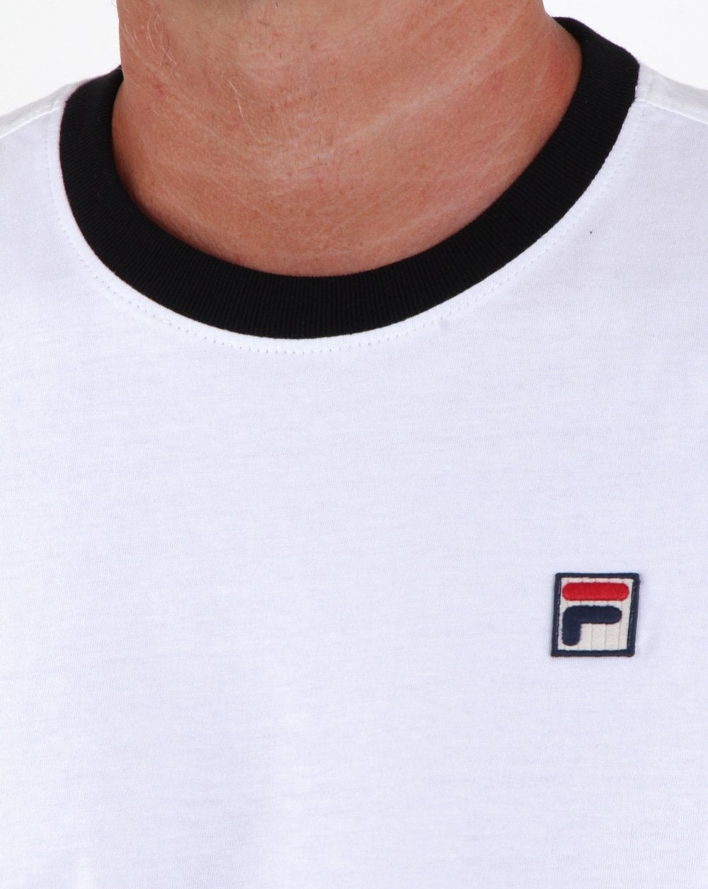Fila Vintage Ringer T Shirt White/black