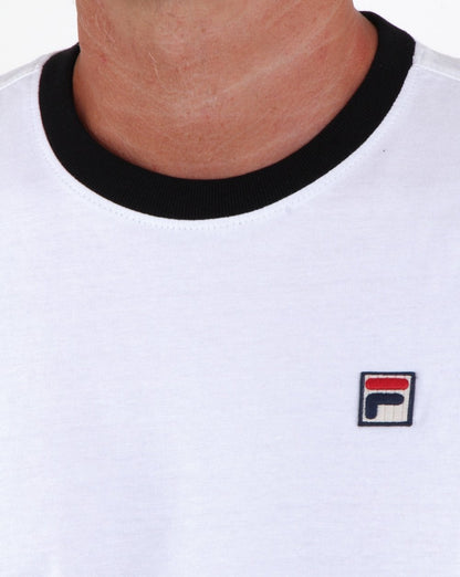 Fila Vintage Ringer T Shirt White/black