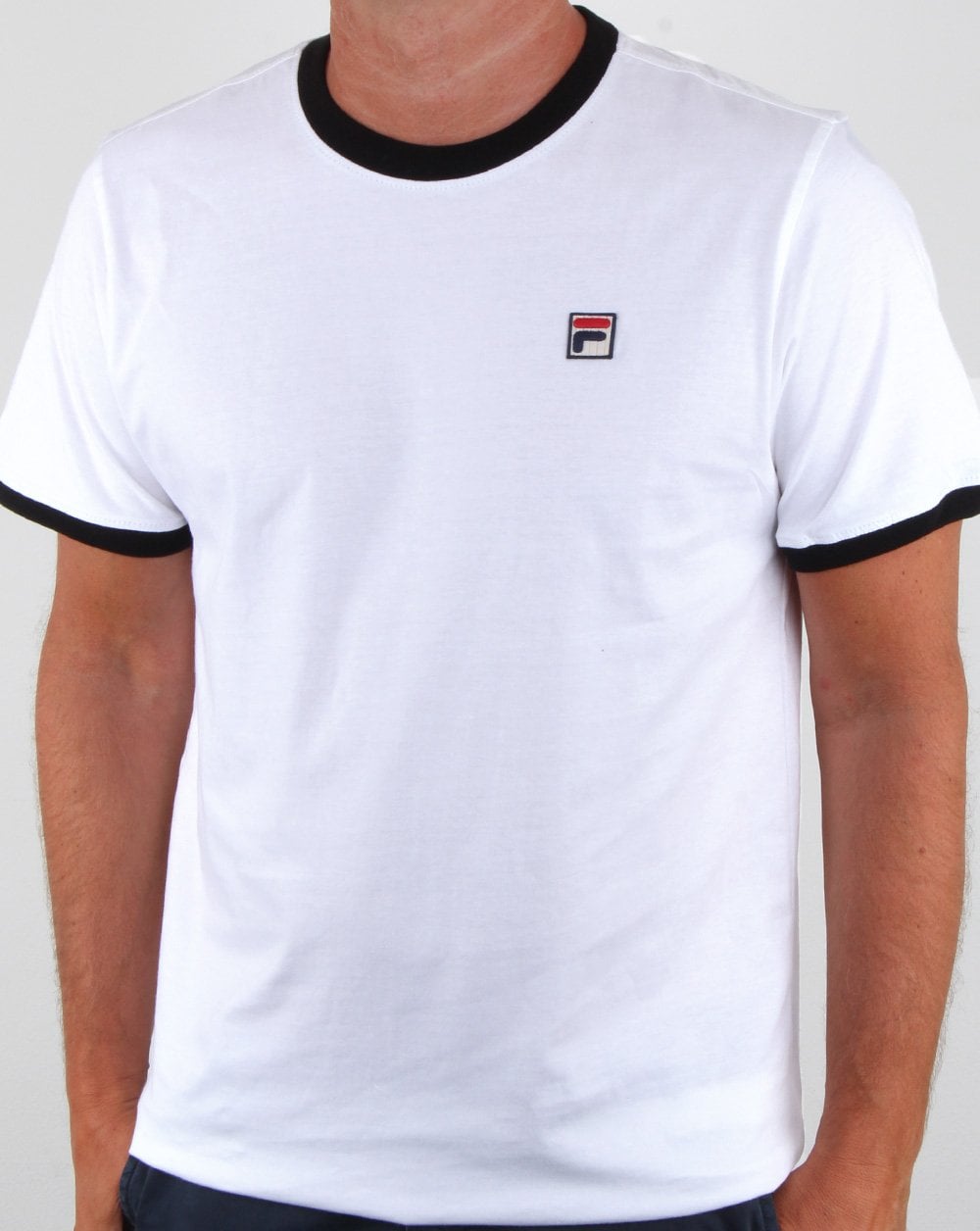 Fila Vintage Ringer T Shirt White/black