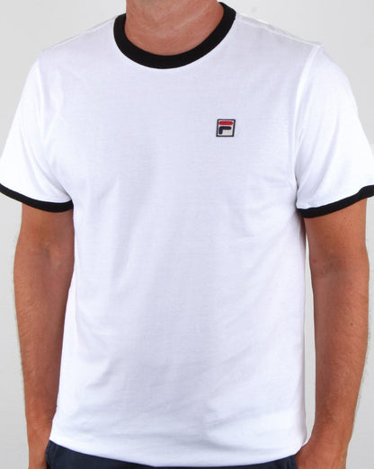 Fila Vintage Ringer T Shirt White/black