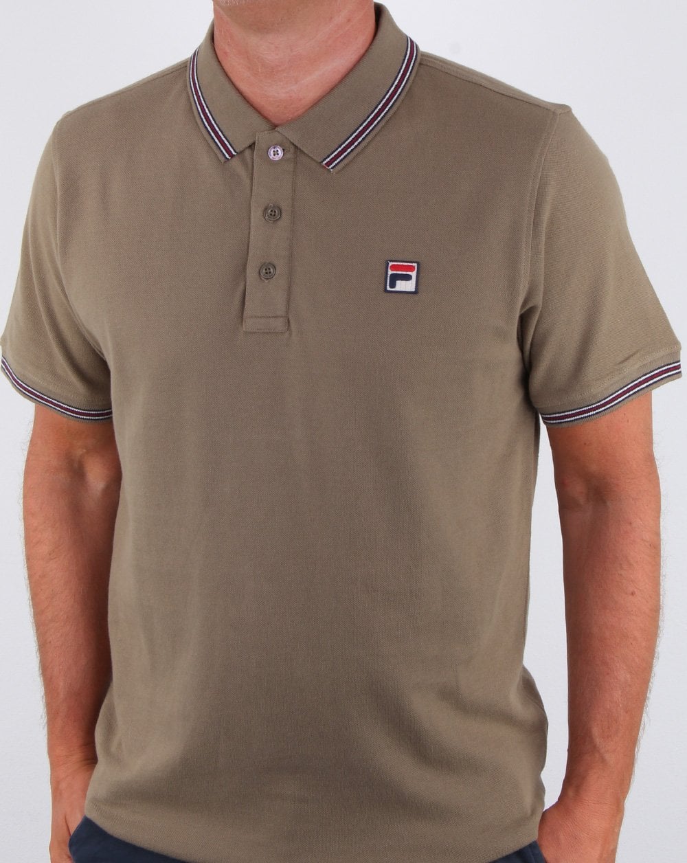 Fila Vintage Tipped Polo Shirt Drygrass