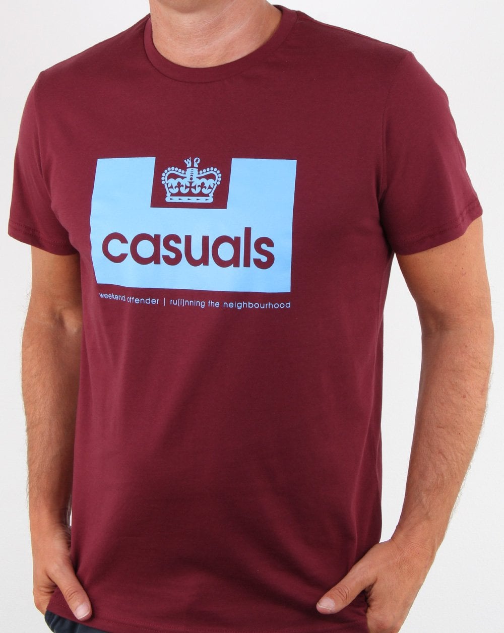 Weekend Offender Casuals T Shirt Claret