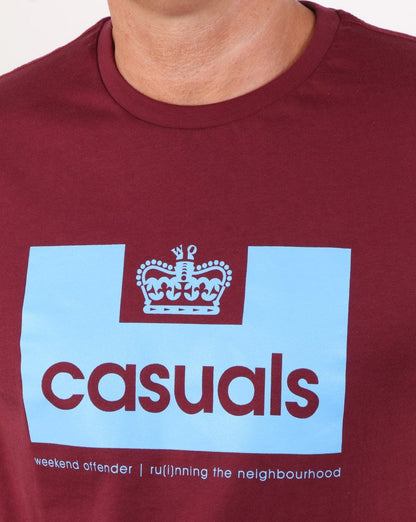 Weekend Offender Casuals T Shirt Claret