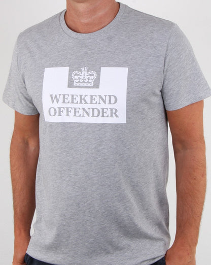 Weekend Offender Prison T-shirt Grey