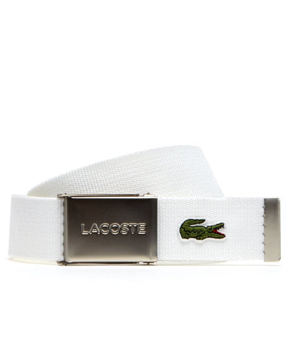 Lacoste Logo Belt White
