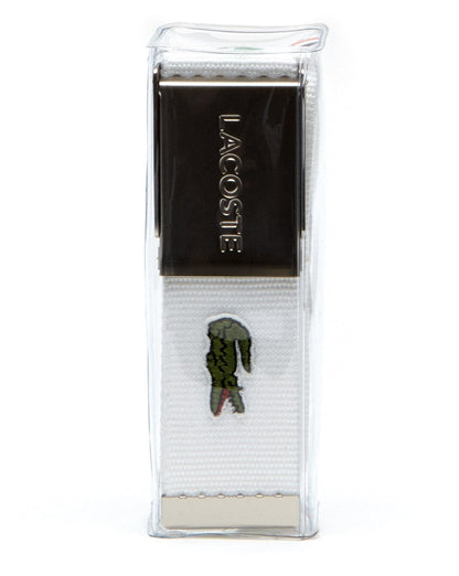 Lacoste Logo Belt White
