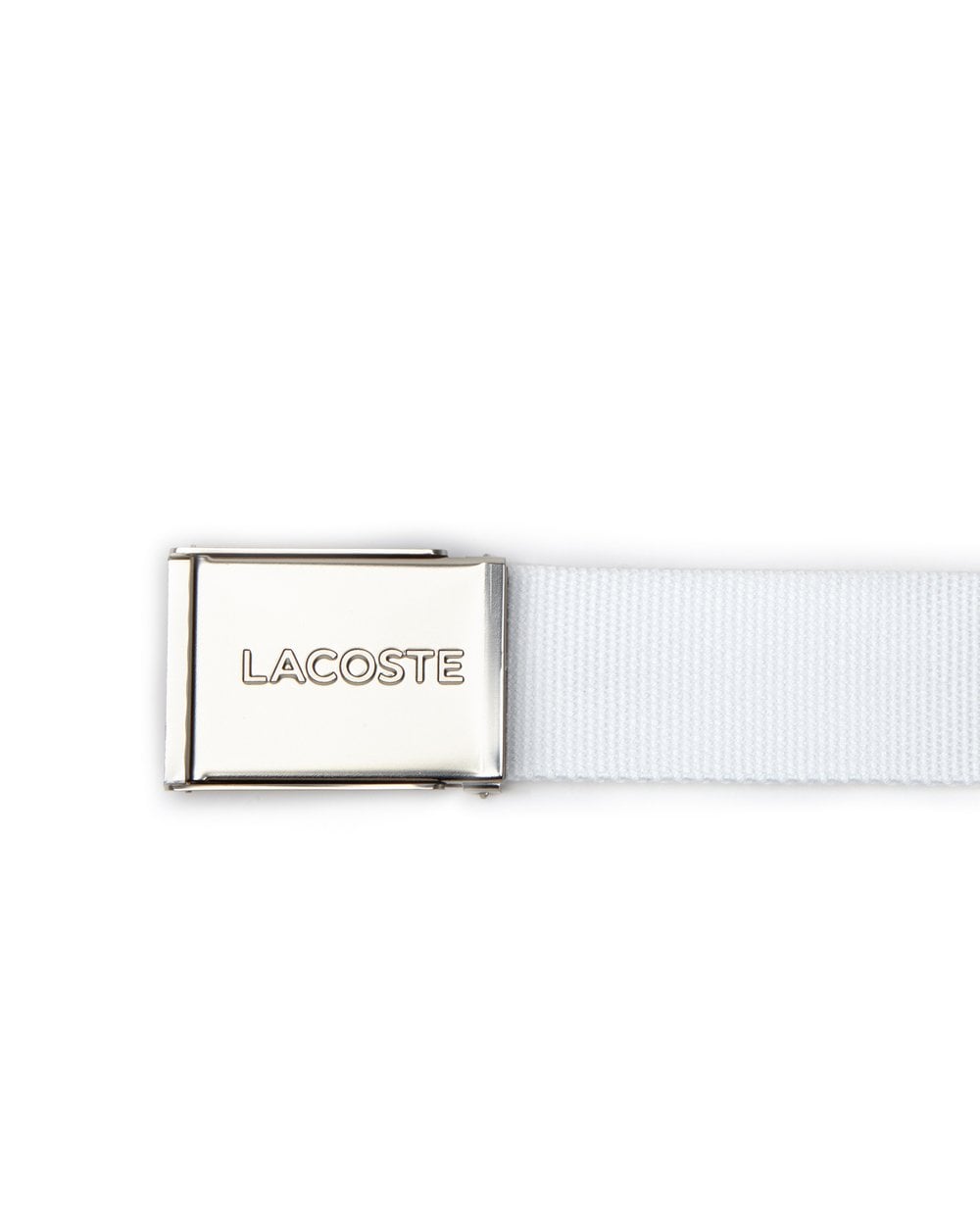 Lacoste Logo Belt White