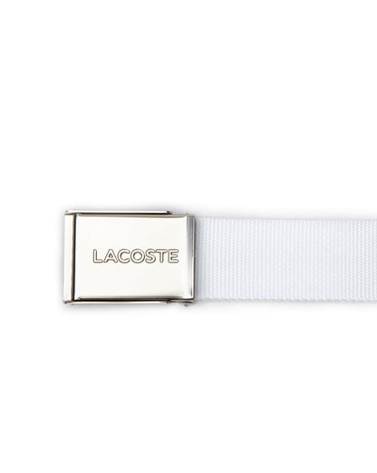 Lacoste Logo Belt White