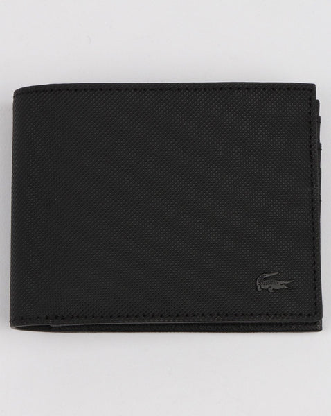 Lacoste Billfold Leather Wallet Black
