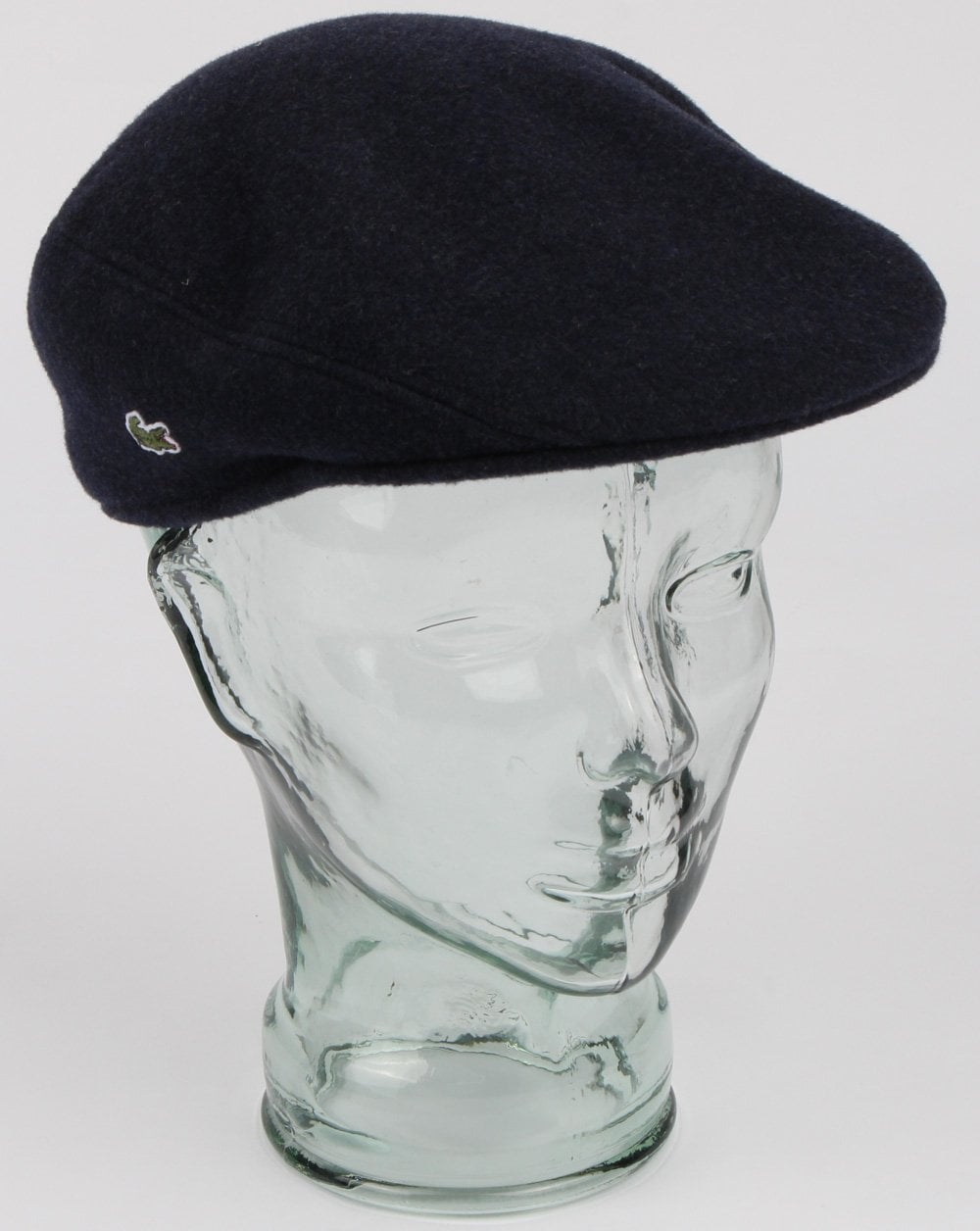 Lacoste Wool Broadcloth Flat Cap Navy