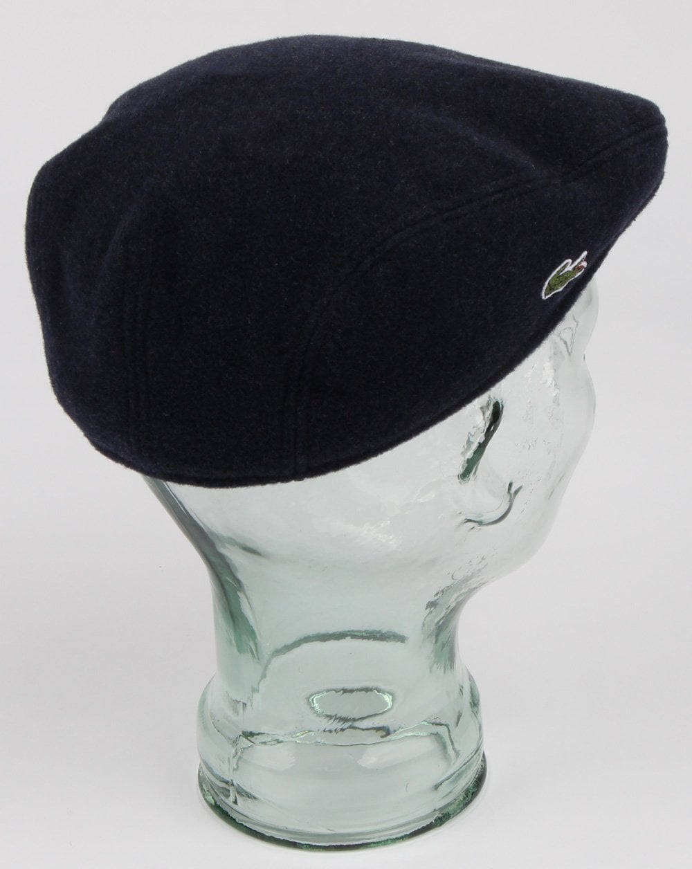 Lacoste Wool Broadcloth Flat Cap Navy