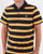 Lacoste Striped Polo Shirt Navy/Yellow