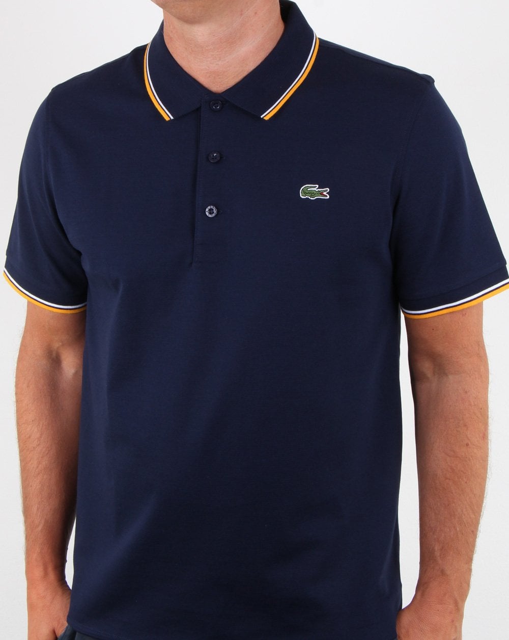 Lacoste Tipped Polo Shirt Navy/white