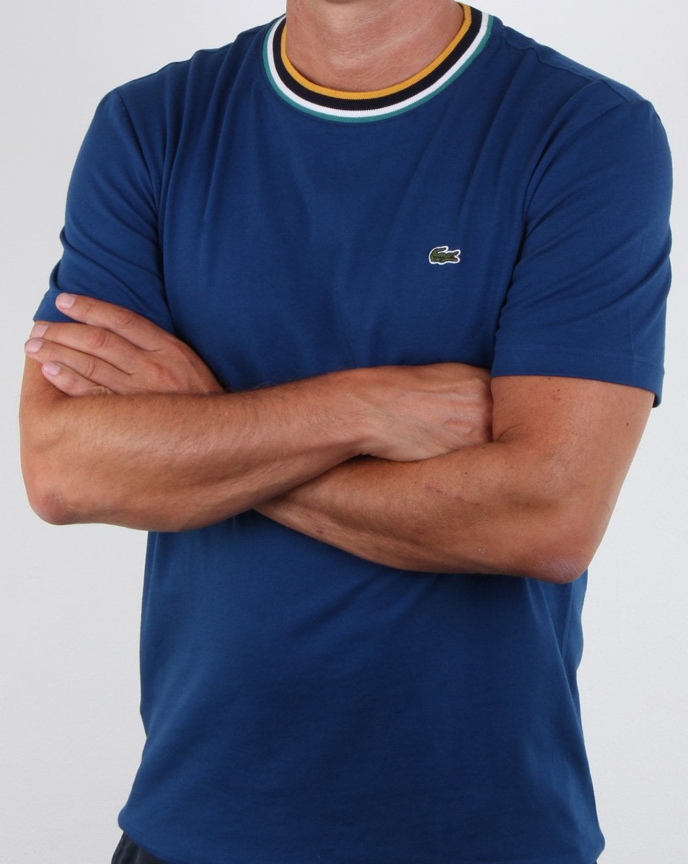 Lacoste Contrast Crew T-shirt Blue