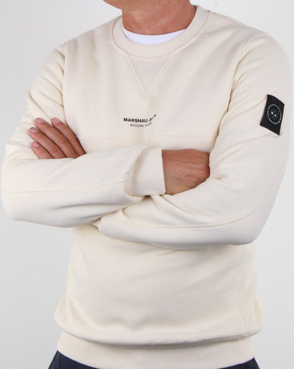 Marshall Artist Garment Dyed Crew Sweatshirt Off White