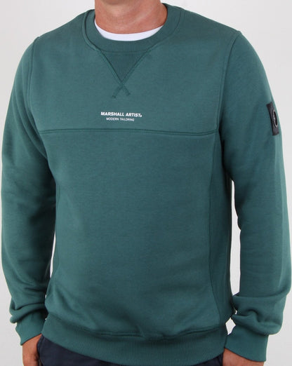 Marshall Artist Garment Dyed Crew Sweatshirt Green