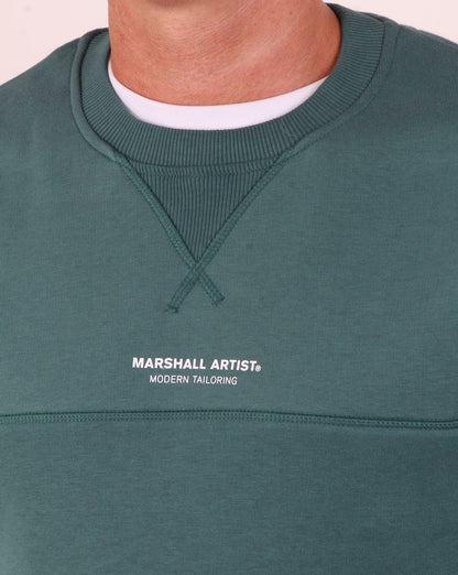 Marshall Artist Garment Dyed Crew Sweatshirt Green