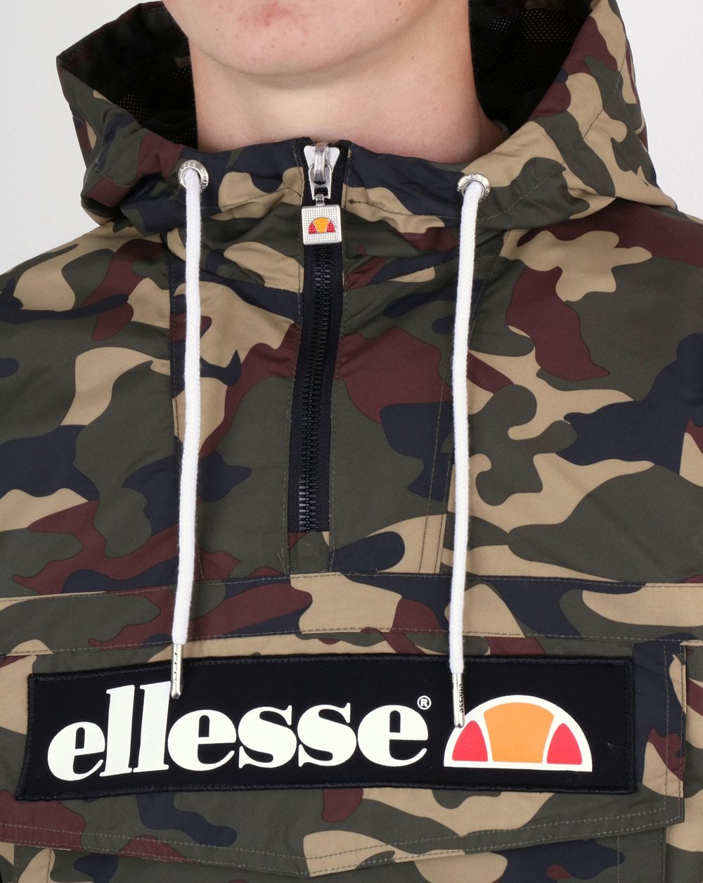 Ellesse Quarter Zip Overhead Jacket Camo