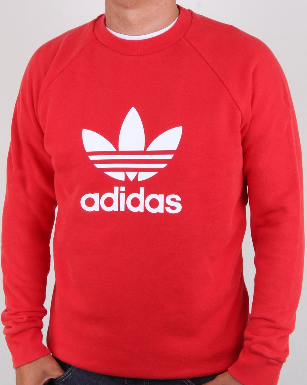 Adidas Originals Trefoil Crew Sweat Collegiate Red
