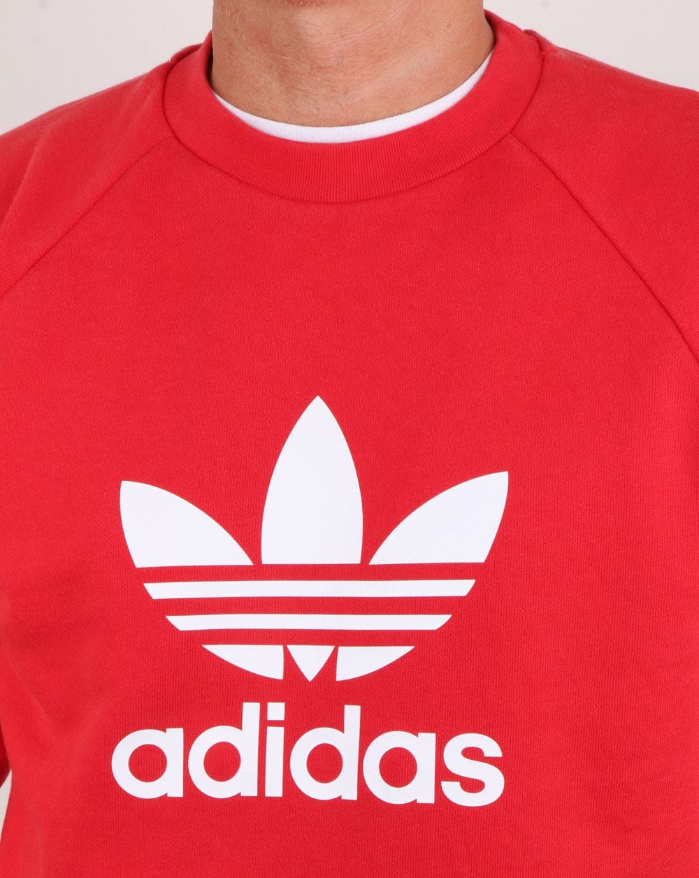 Adidas Originals Trefoil Crew Sweat Collegiate Red