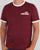 Ellesse Ringer T Shirt Burgundy White