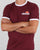 Ellesse Ringer T Shirt Burgundy White