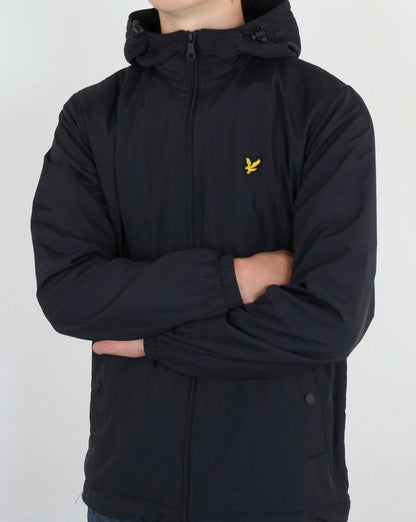 Lyle And Scott Microfleece Lined Zip Through Jacket Black
