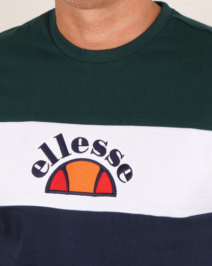 Ellesse Block T Shirt Navy/Green/white