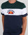 Ellesse Block T Shirt Navy/Green/white