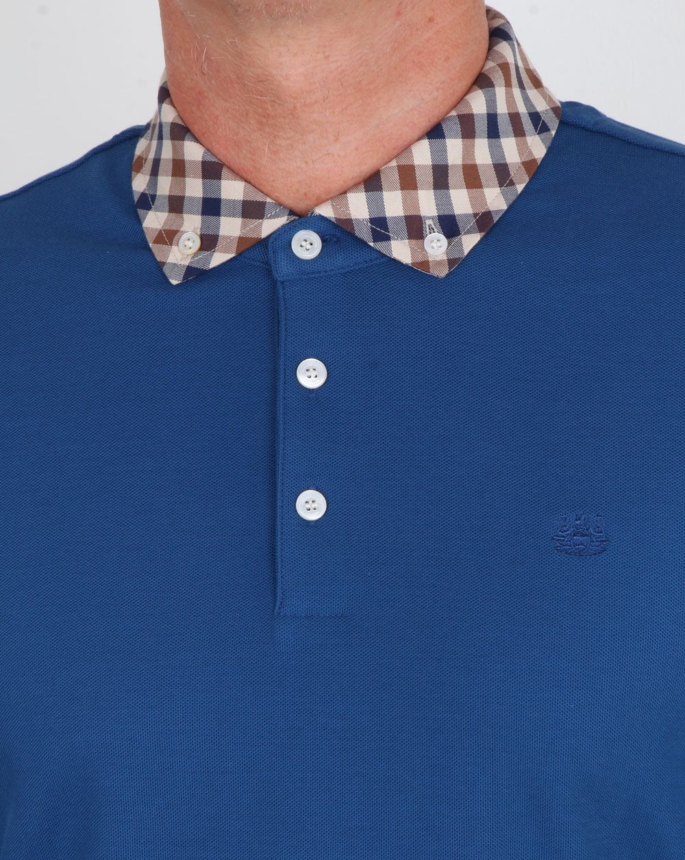 Aquascutum Coniston Cc Collar Ls Polo Blue