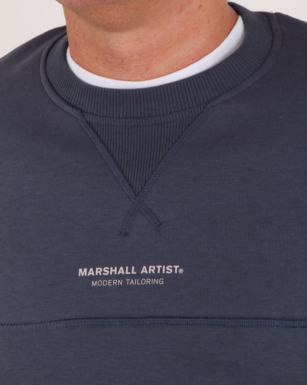 Marshall Artist Garment Dyed Crew Sweatshirt Navy