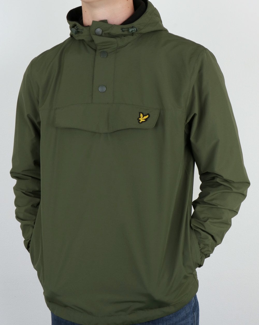 Lyle And Scott Quarter Zip Overhead Jacket Woodland Green