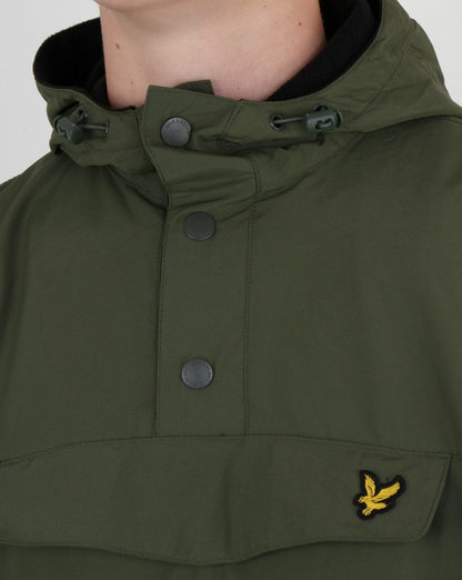 Lyle And Scott Quarter Zip Overhead Jacket Woodland Green