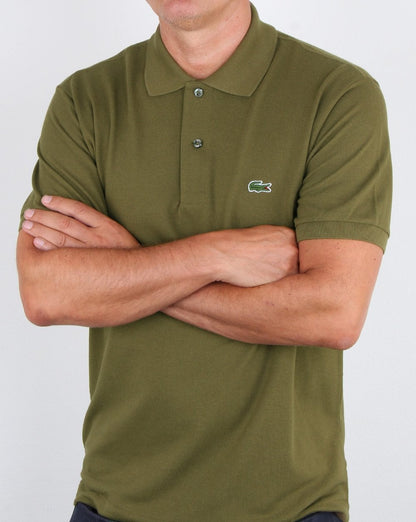 Lacoste Classic Two Button Polo Shirt Army