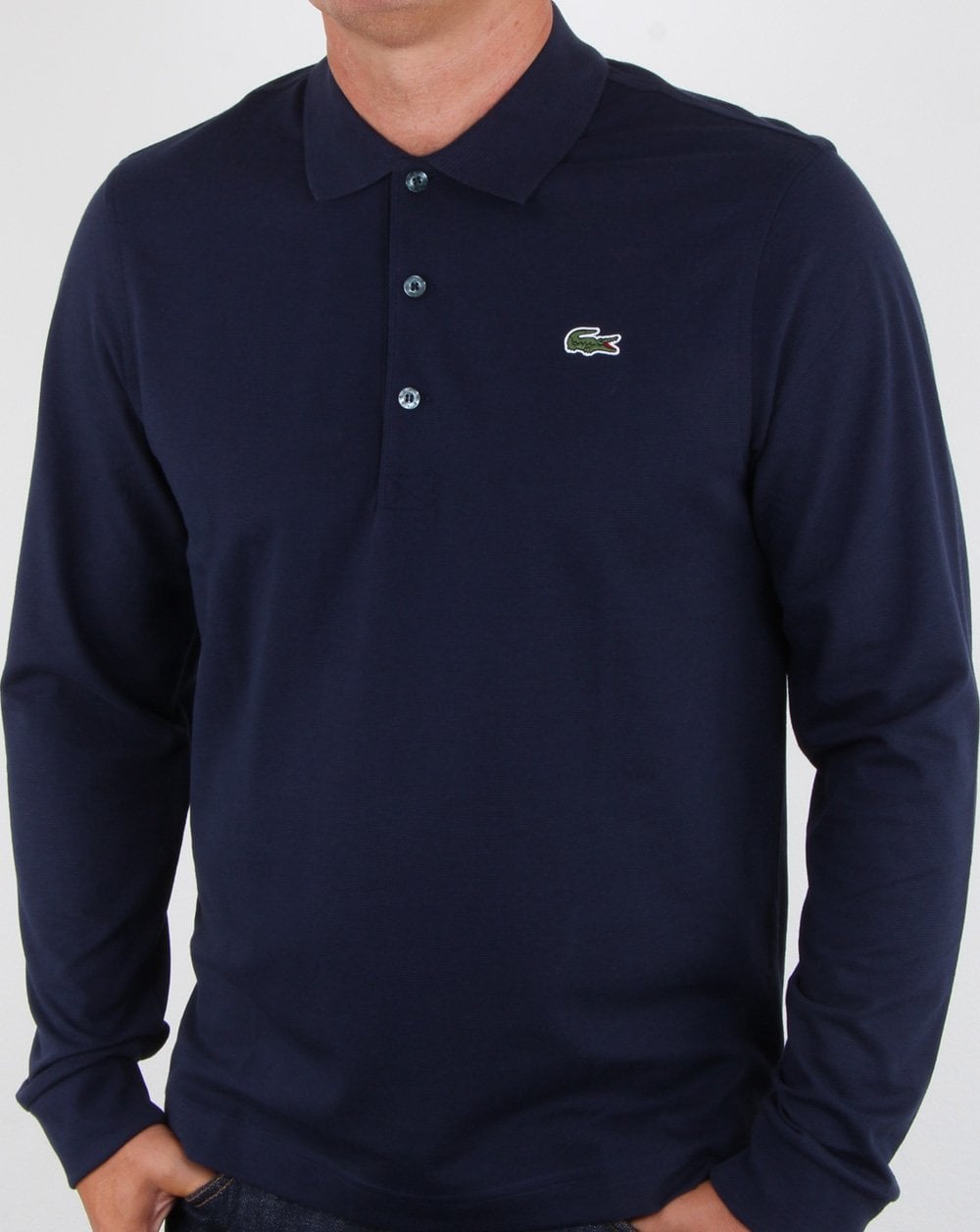 Lacoste Long Sleeve Polo Navy