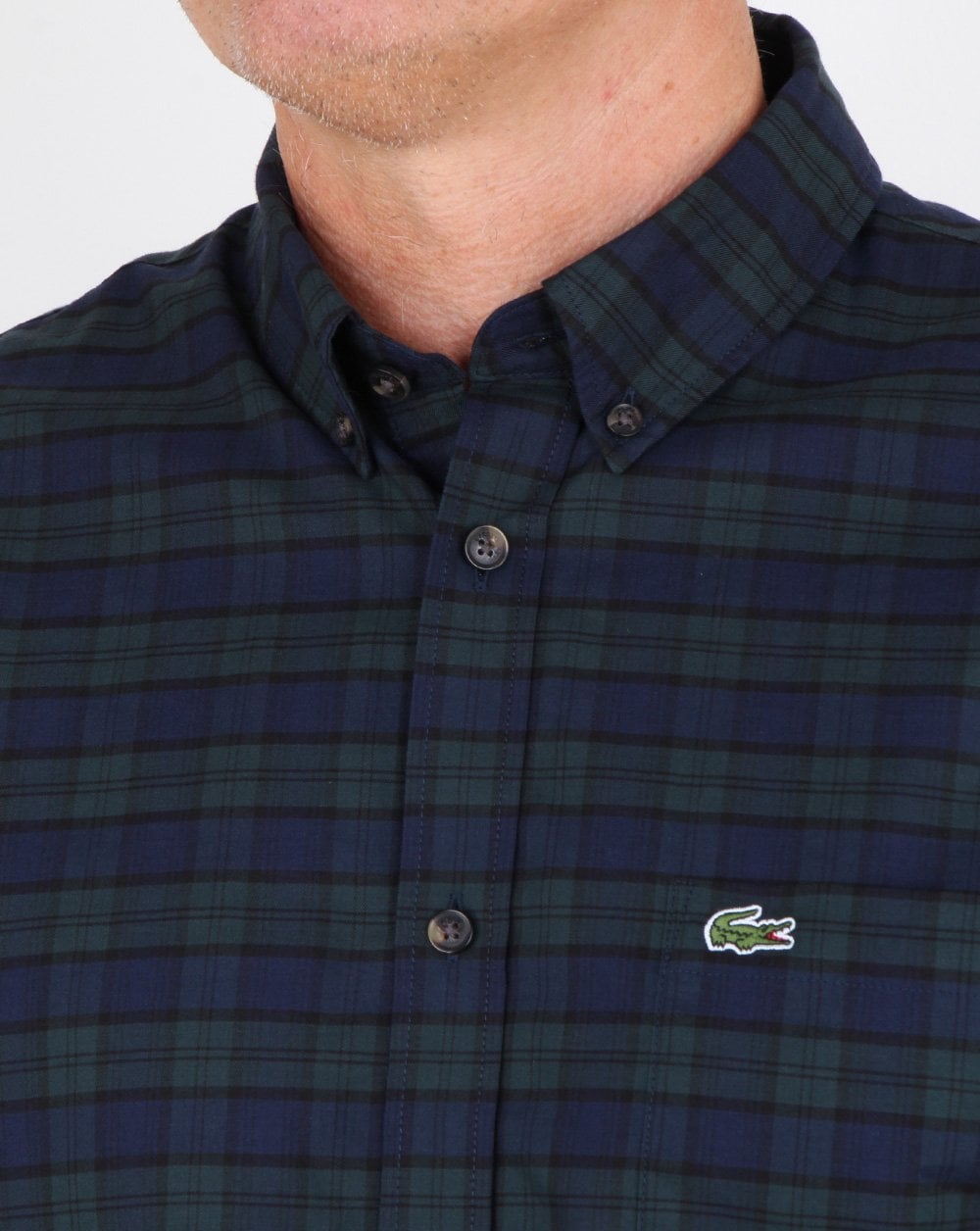 Lacoste Long Sleeve Shirt Sinople Green/meridian Blue