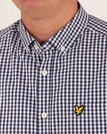 Lyle And Scott Gingham Shirt Navy