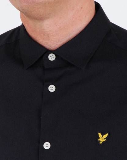 Lyle And Scott Slim Fit Poplin Shirt True Black
