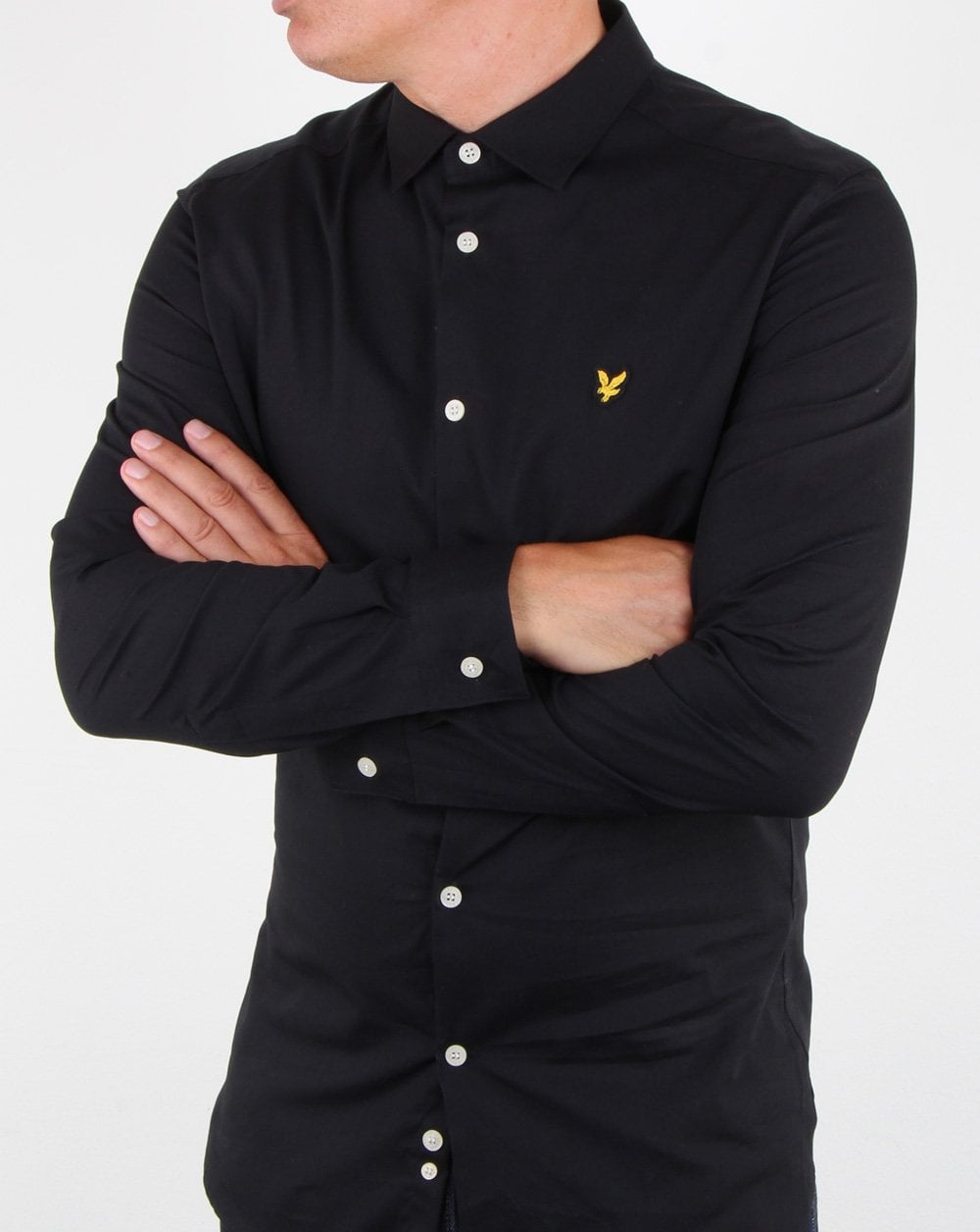 Lyle And Scott Slim Fit Poplin Shirt True Black