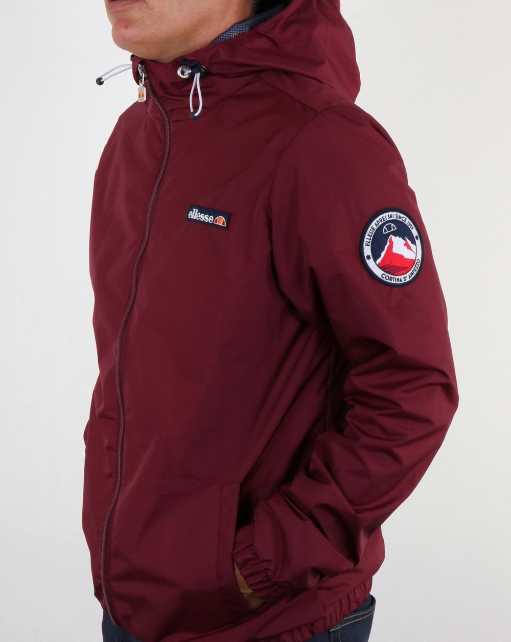 Ellesse Coated Shell Jacket Burgundy