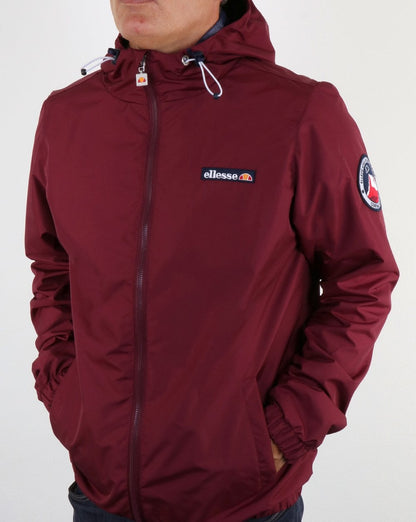 Ellesse Coated Shell Jacket Burgundy