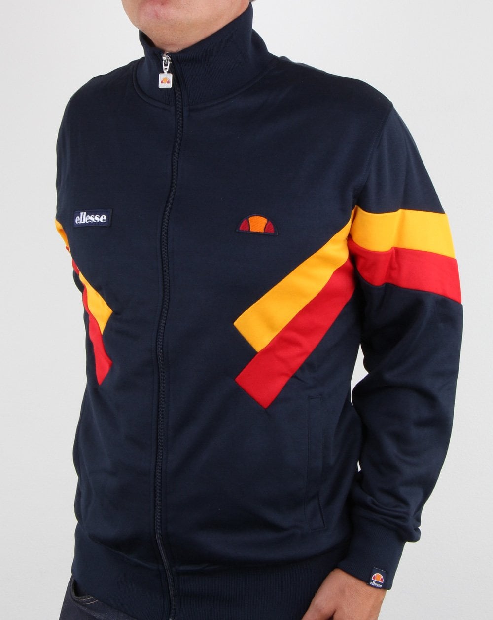 Ellesse Chierroni Track Top Navy/citrus/red