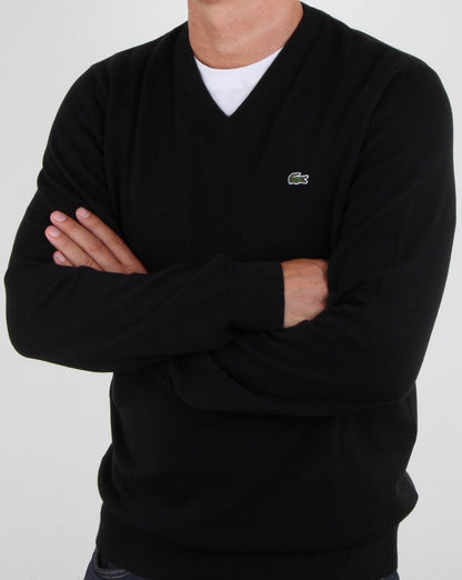 Lacoste V-neck Knit Black