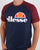 Ellesse Contrast T Shirt Navy Burgundy