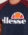 Ellesse Contrast T Shirt Navy Burgundy