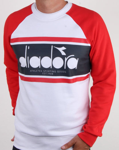 Diadora Spectra Crew Sweatshirt White/Red
