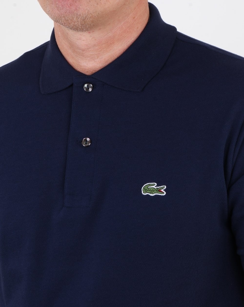 Lacoste Classic Two Button Polo Shirt Navy